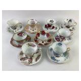 Floral Bone China Teacups and Saucers by Paragon,