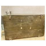 Wooden Storage Box With Metal Hardware
