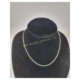 Sterling Silver .925 Italy Rope Chain Necklace 7.9