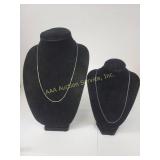 Sterling Silver Chains Weighing 1.03g and 5.82g
