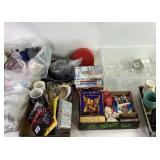 Pilates DVDs, Glassware, Yarn, Thread