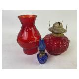 Oil Lamp Assortment featuring L.E. Smith Moon and