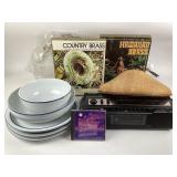 Dansk large serving bowls and platters, plastic