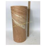 Tall Swirled Terracotta Clay Vase
