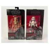 2 Stars Wars The Black Series NOS Battle Droid & O