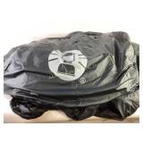 Large Coleman Pool Cover with Warning Label