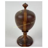 19th century treenware turned wood string holder
