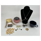 Tibetan silver bird w/turquoise & coral, Elsie