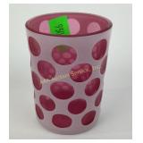 Victorian opaque cut to cranberry art glass