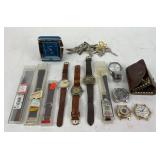 Wristwatches, Keys, Watch Bands, and Bulova Desk C