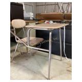 Metal-Framed Student Desks With Laminate Top and A