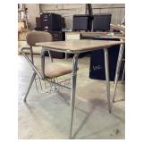 School Desks With Attached Chair and Storage Rack