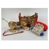 Fisher price pull along Snoopy toy, playskool