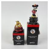 (2) Mickey & Co porcelain trinket boxes Minnie &