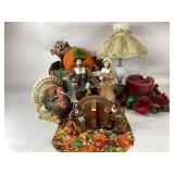 Thanksgiving Decor With Figurines, Centerpieces, a