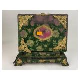 Victorian photo album on stand, with period