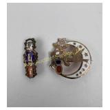 (2) Victorian gold filled enameled Masonic