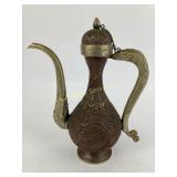 Antique Chinese Tibetan hammered copper & brass