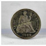 1889 Seated Liberty Dime