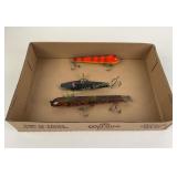 Fishing Luers: 3 hook Muskie, 2 hook wooden