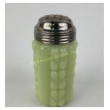 Victorian Uranium custard glass sugar shaker