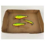 Fishing lures: 3 hook thunder stick, 2 hook