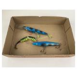 Fishing luers: 2 hook wave bait, 3 hook Cisco