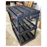 Black Plastic Utility Shelving Unit