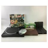 Kenwood Turntable, Record Album, Puzzle, and Keybo