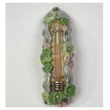 Cast iron wall mount thermometer antique