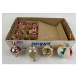 Vintage blown glass Christmas ornaments