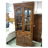 China Cabinet: Glass Doors, Lighted, Mirror Back