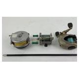 J.C. Higgins 300 reel, Shakespeare reel, Zebco