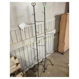 Iron Heart-Topped Stands With Multiple Hooks
