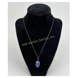 Art deco sterling enameled egg charm perfume