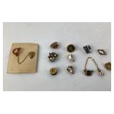 Metal service pins incl. enameled Izaak Walton