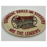 Victorian advertising pocket mirror Dowagiac