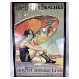 Framed South Shore Line and New York Central Trave