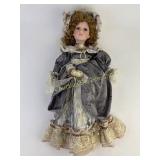 Duck House Porcelain Doll in Victorian-Style Dress