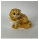 Goebel Ceramic Cat Figurine in Orange and White Fi