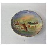 Hand-Painted Limoges France Porcelain Plate with F