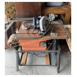 Table Saw With Motorized Stand and Circular Saw