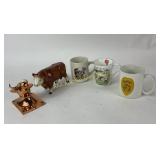 Cow-Themed Decorative Items and Mugs