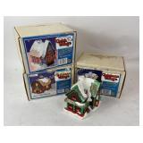 Christmas Village Ceramic House Decorations with O