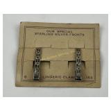 Art Deco lingerie clasps with sterling silver