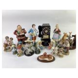 Various Figurines & Rotary Style Coin Bank