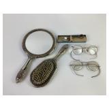 Silver Plated Vanity Set, Colorado Souvenir