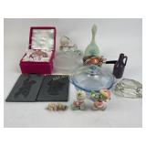 Satin painted bell, precious Moments figurines,