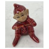 Red Ceramic Elf Figurine