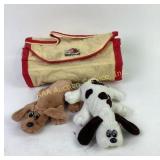 Pound Puppies Stuffed Dogs with Dog Carrier Toy Se